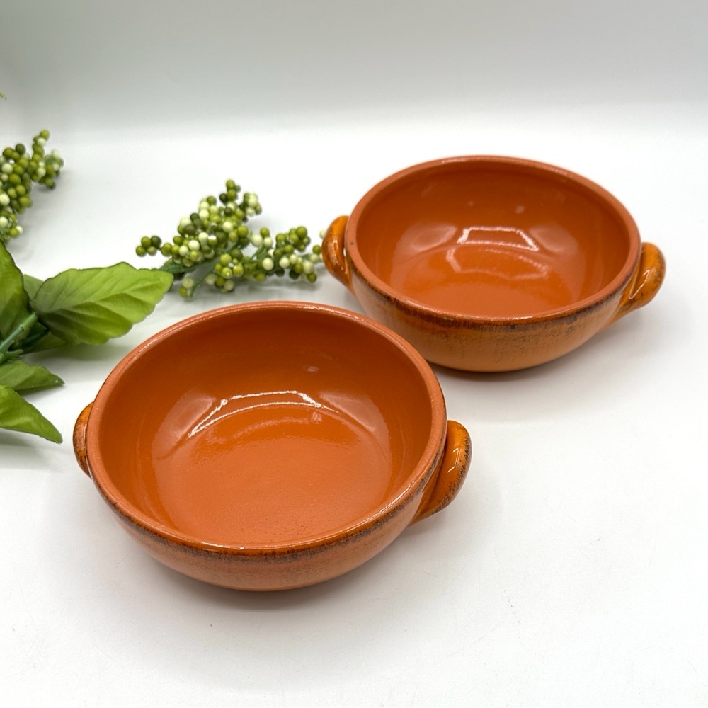 2 DeSilva Terracotta Soup Bowls. Made in Italy.